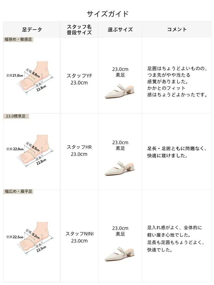 ポインテッドトゥ 美脚ミュール