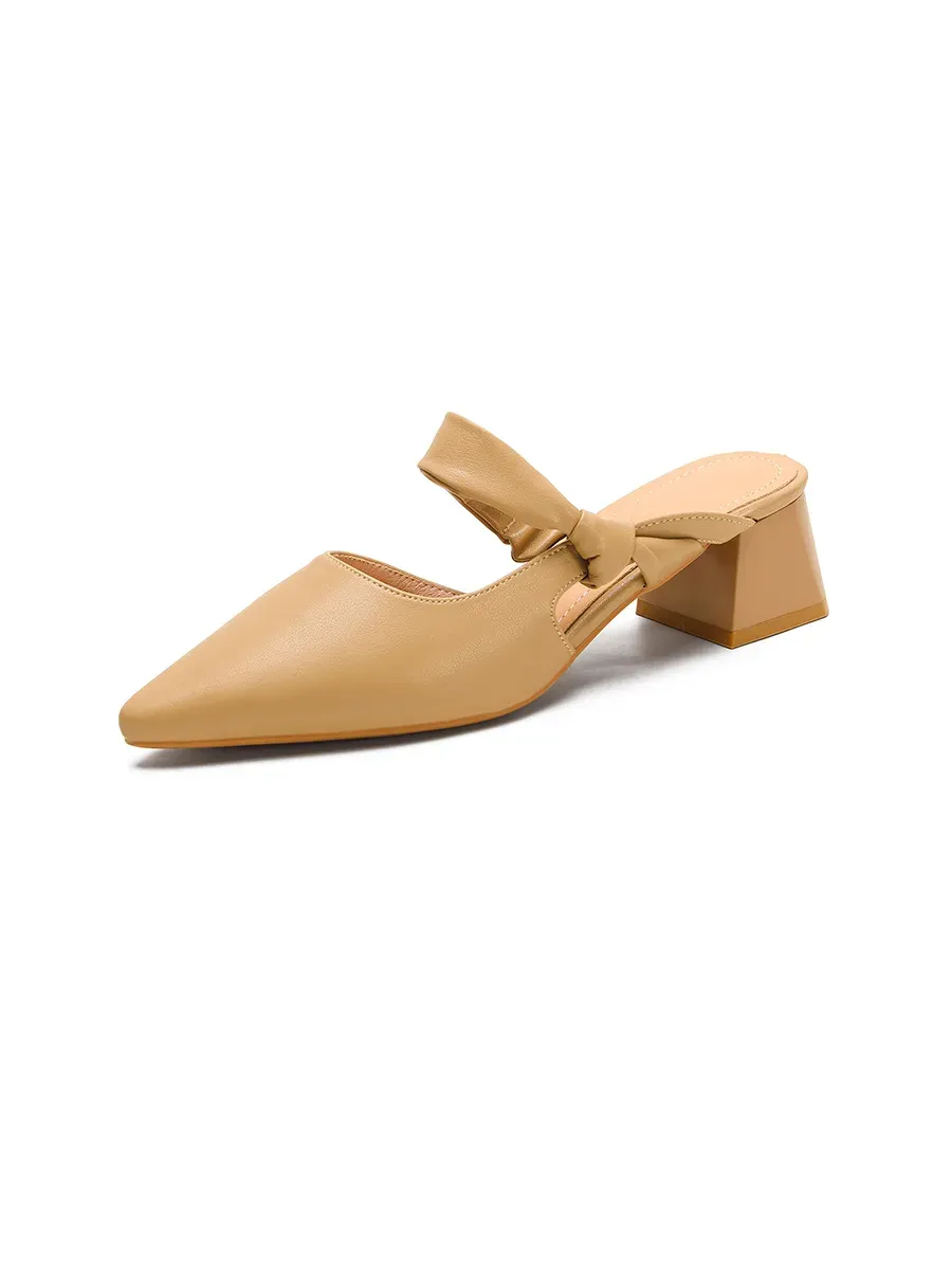 ポインテッドトゥ 美脚ミュール