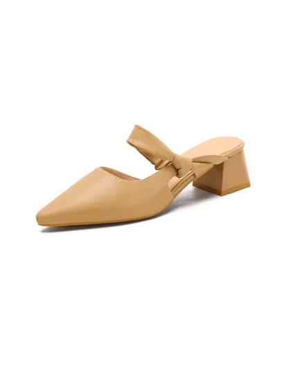 ポインテッドトゥ 美脚ミュール