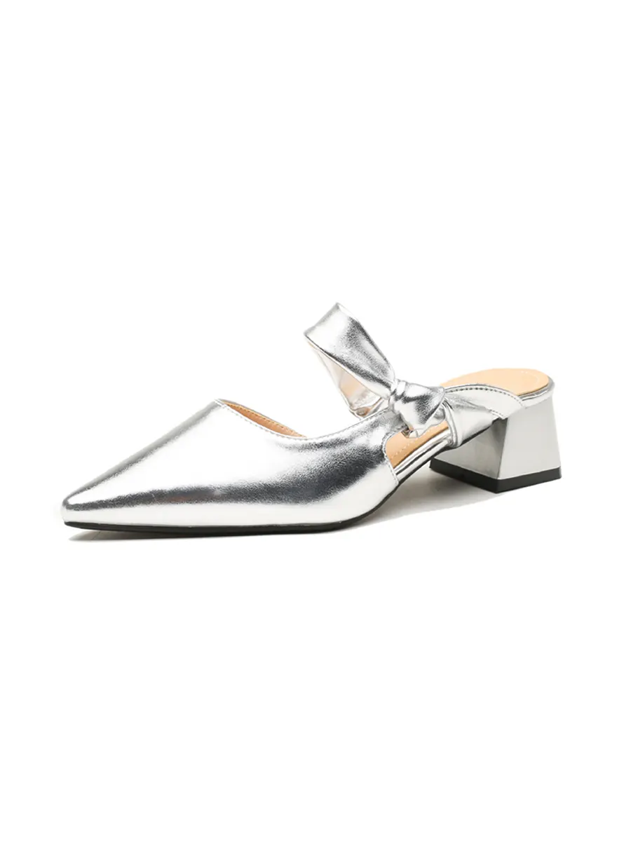 ポインテッドトゥ 美脚ミュール