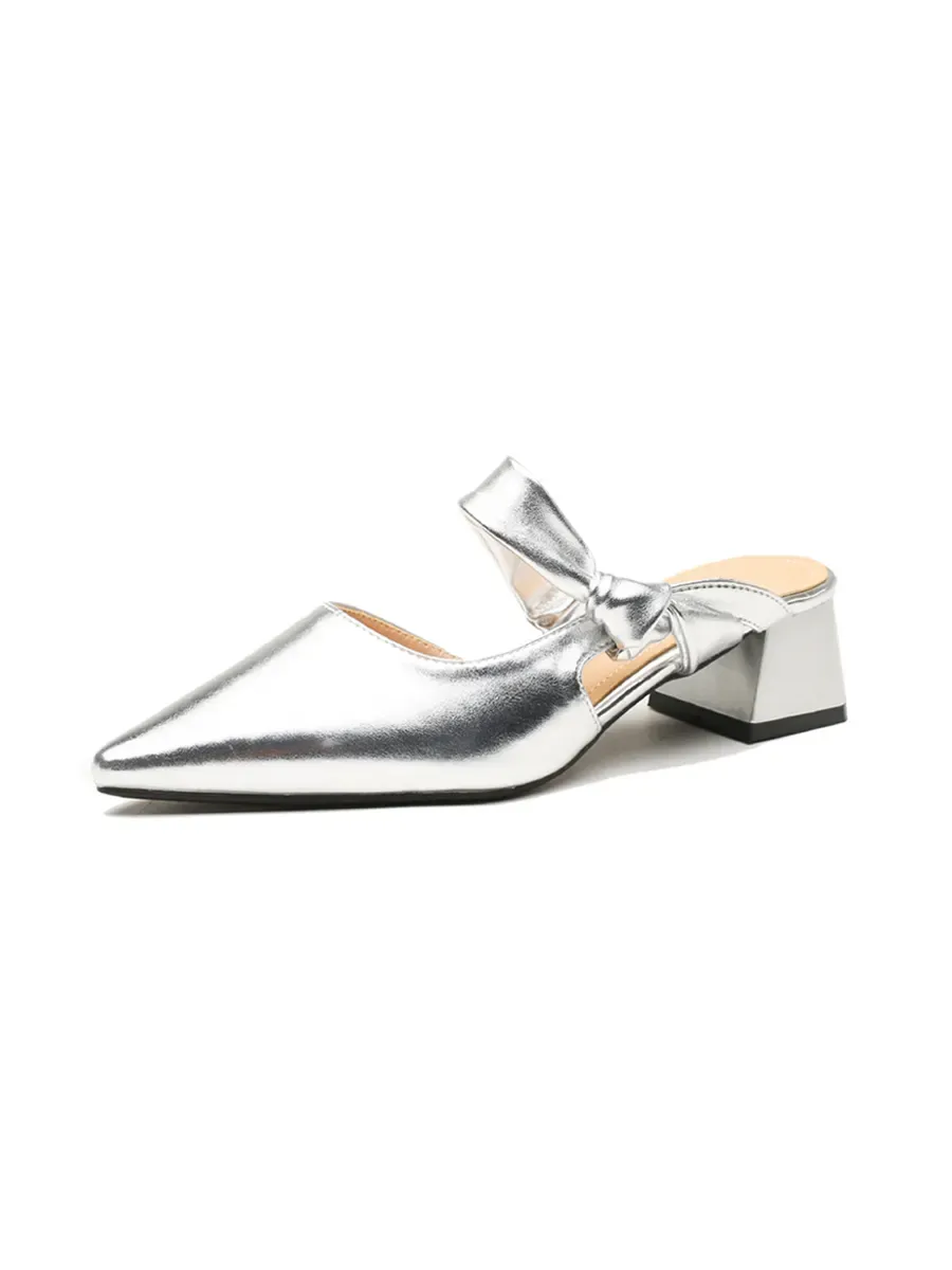 ポインテッドトゥ 美脚ミュール