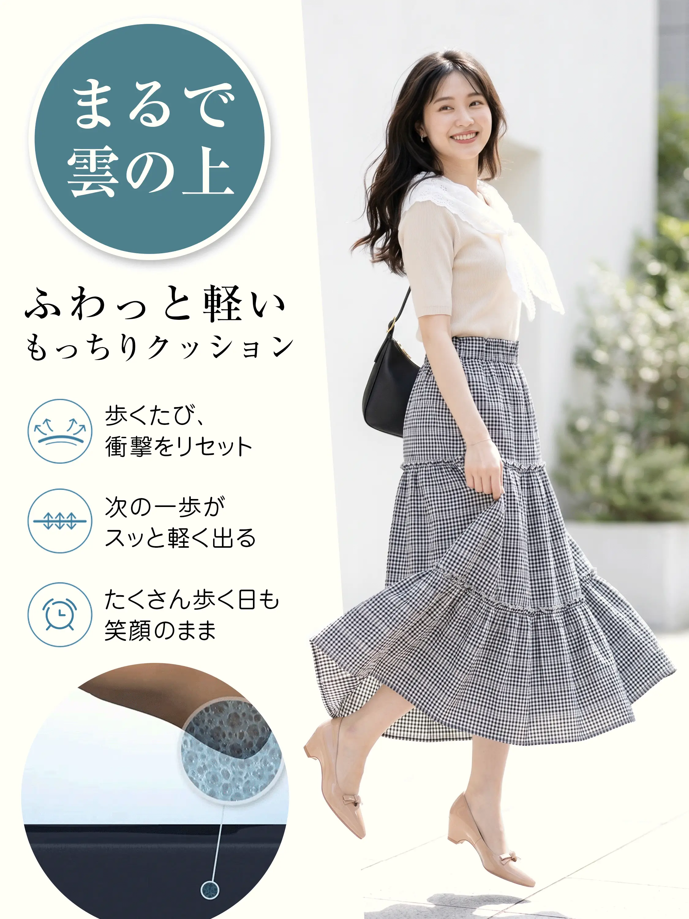 【大人可愛い】KENPOGEN インヒールパンプス レディース リボン ポインテッドトゥ 5cmUP シークレットシューズ 歩きやすい 痛くない おしゃれ 通勤 オフィス