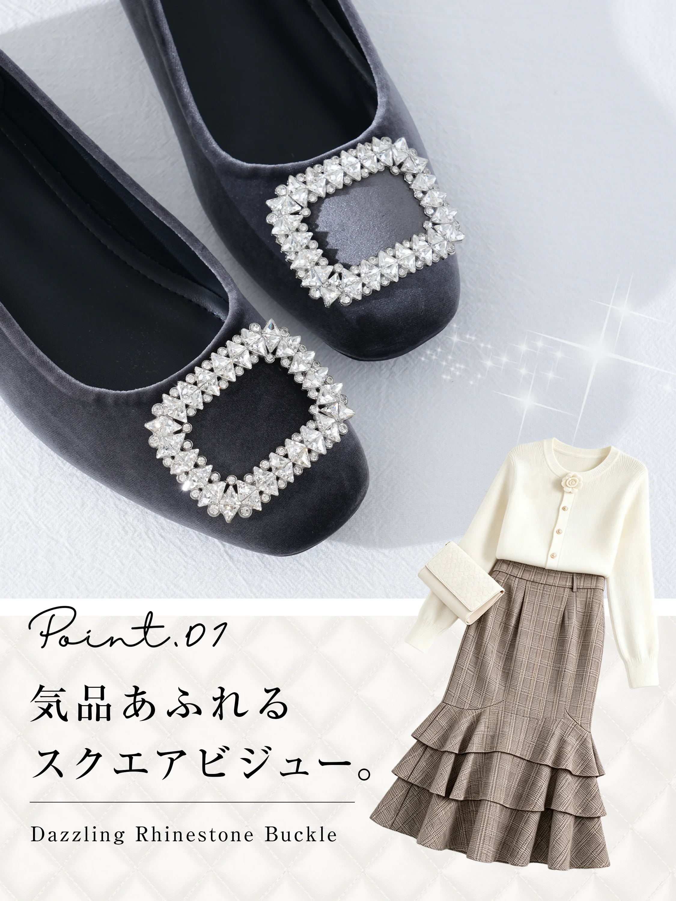 【華やかで美脚】KENPOGEN ビジューバックルパンプス レディース 4cmUPインヒール  スエード  疲れにくい きらきら 通勤 お呼ばれ セレモニー 甲高 幅広 外反母趾