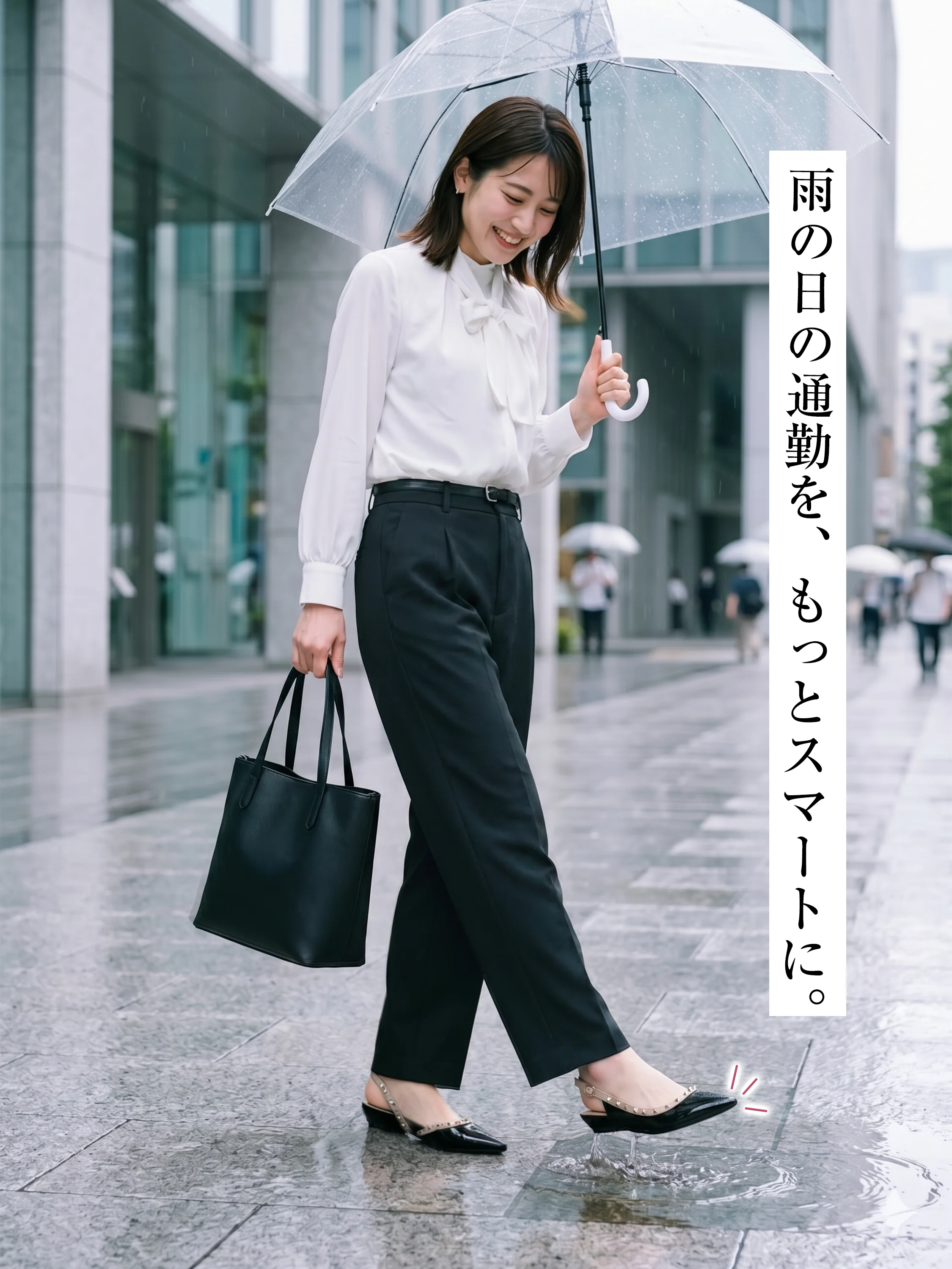 【すらりとした足元を叶える】KENPOGEN バックストラップ パンプス ポインテッドトゥ スタッズ エナメル 4cmUP 蒸れない 涼しい オフィス 通勤 抜け感