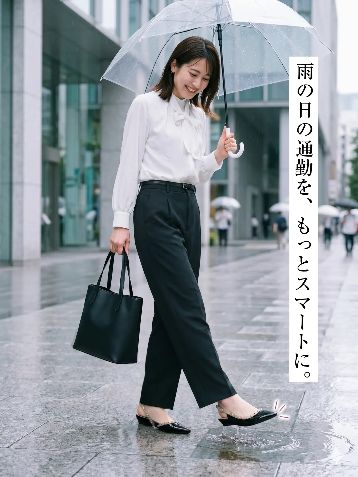 【すらりとした足元を叶える】KENPOGEN バックストラップ パンプス ポインテッドトゥ スタッズ エナメル 4cmUP 蒸れない 涼しい オフィス 通勤 抜け感