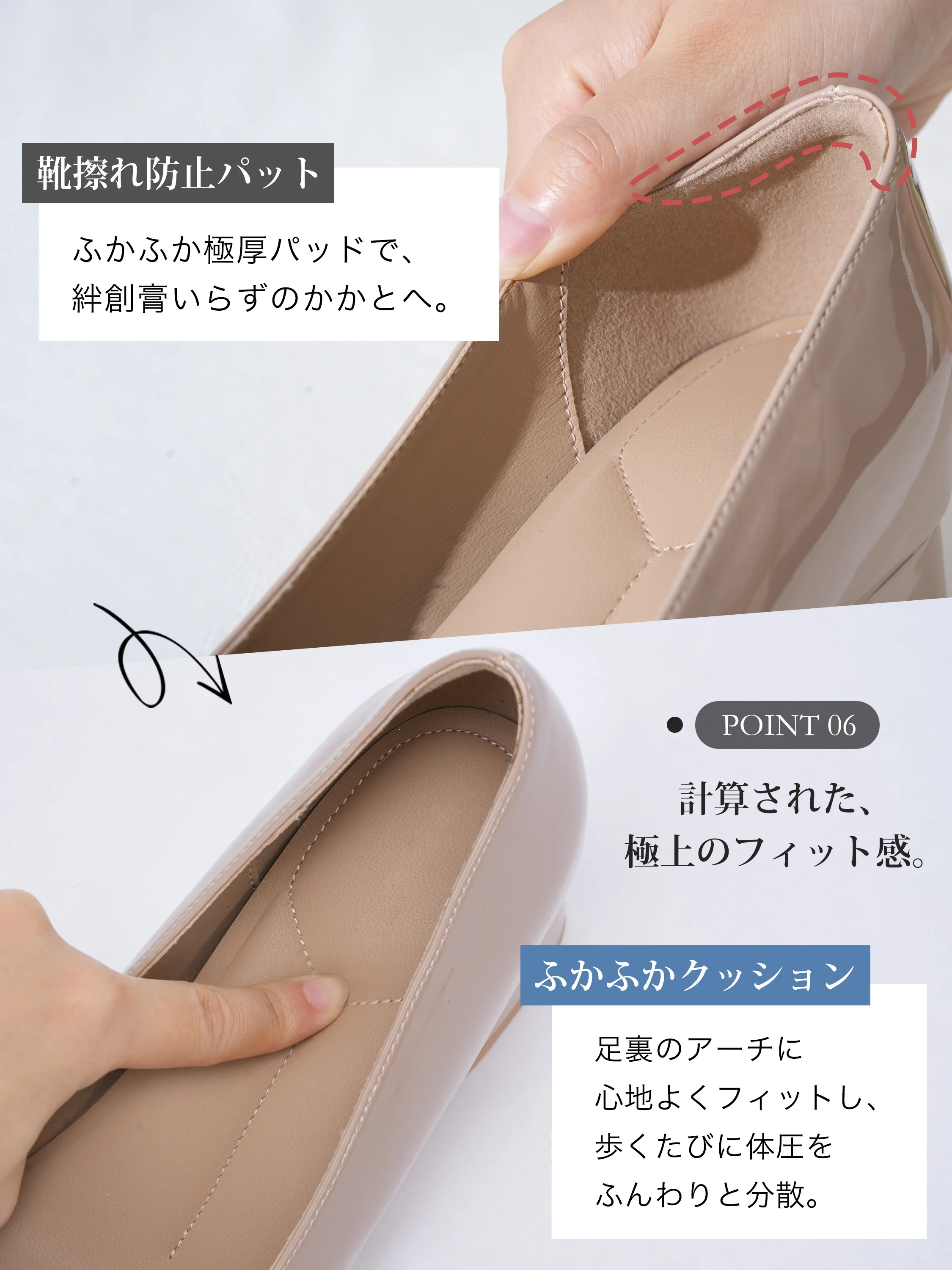 【高見えエナメル×美脚8cm】KENPOGEN ポインテッドトゥ パンプス レディース チャンキーヒール 8cmUP プレーン おしゃれ 歩きやすい 通勤