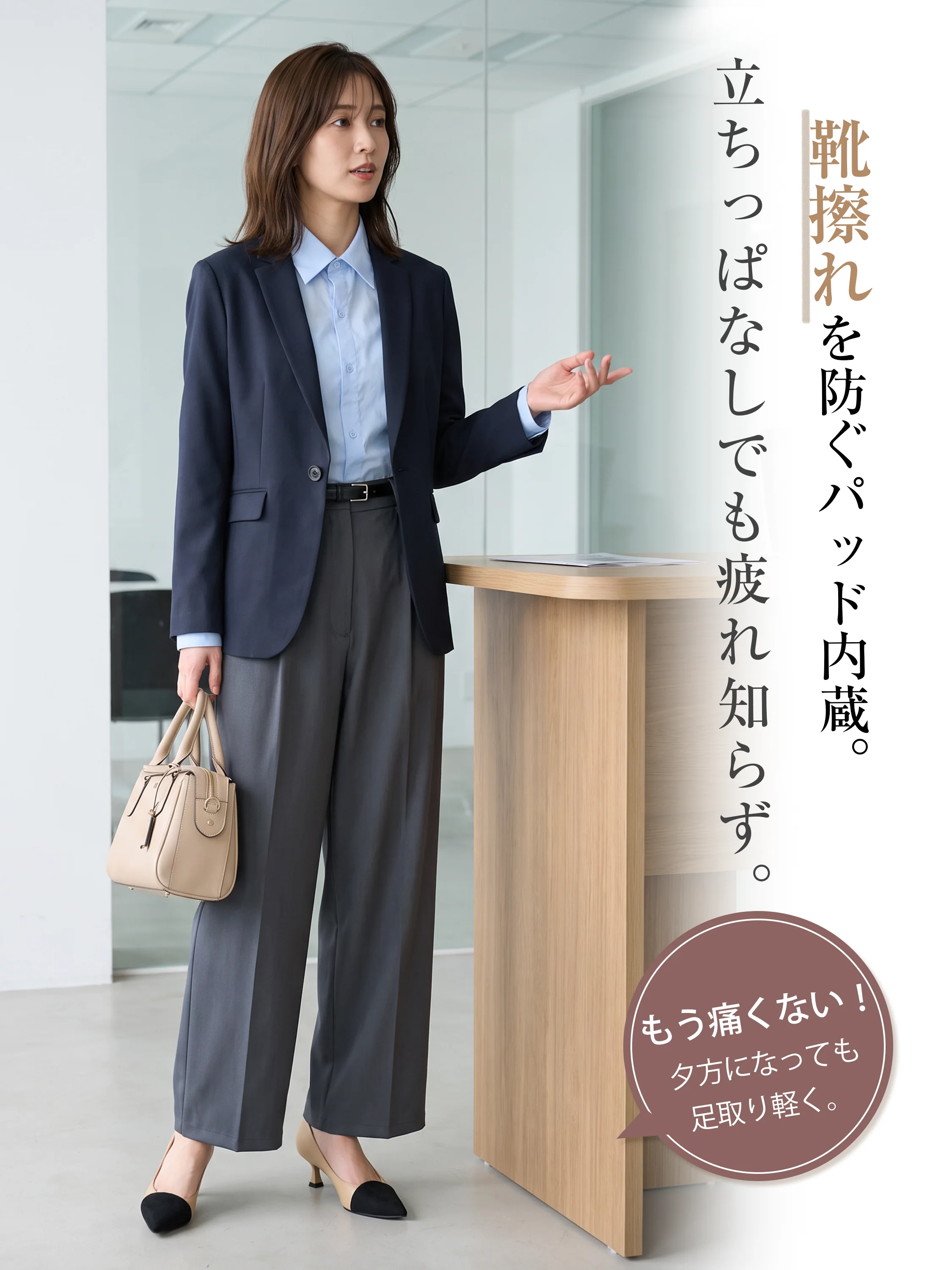 【軽やかに歩けてすらり美脚】KENPOGEN バイカラーパンプス レディース 5cmピンヒール ポインテッドトゥ かかとクッション 通勤