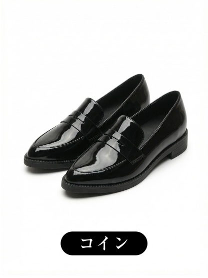 【6cmUP×スニーカーのような履き心地】KENPOGEN インヒールローファー 痛くない 疲れない 立ち仕事 通勤 幅広 外反母趾 黒