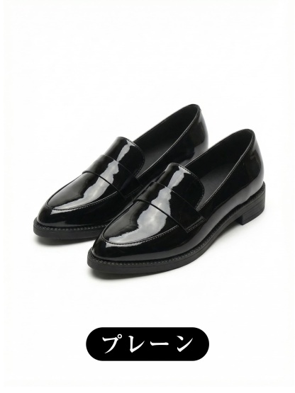 【6cmUP×スニーカーのような履き心地】KENPOGEN インヒールローファー 痛くない 疲れない 立ち仕事 通勤 幅広 外反母趾 黒