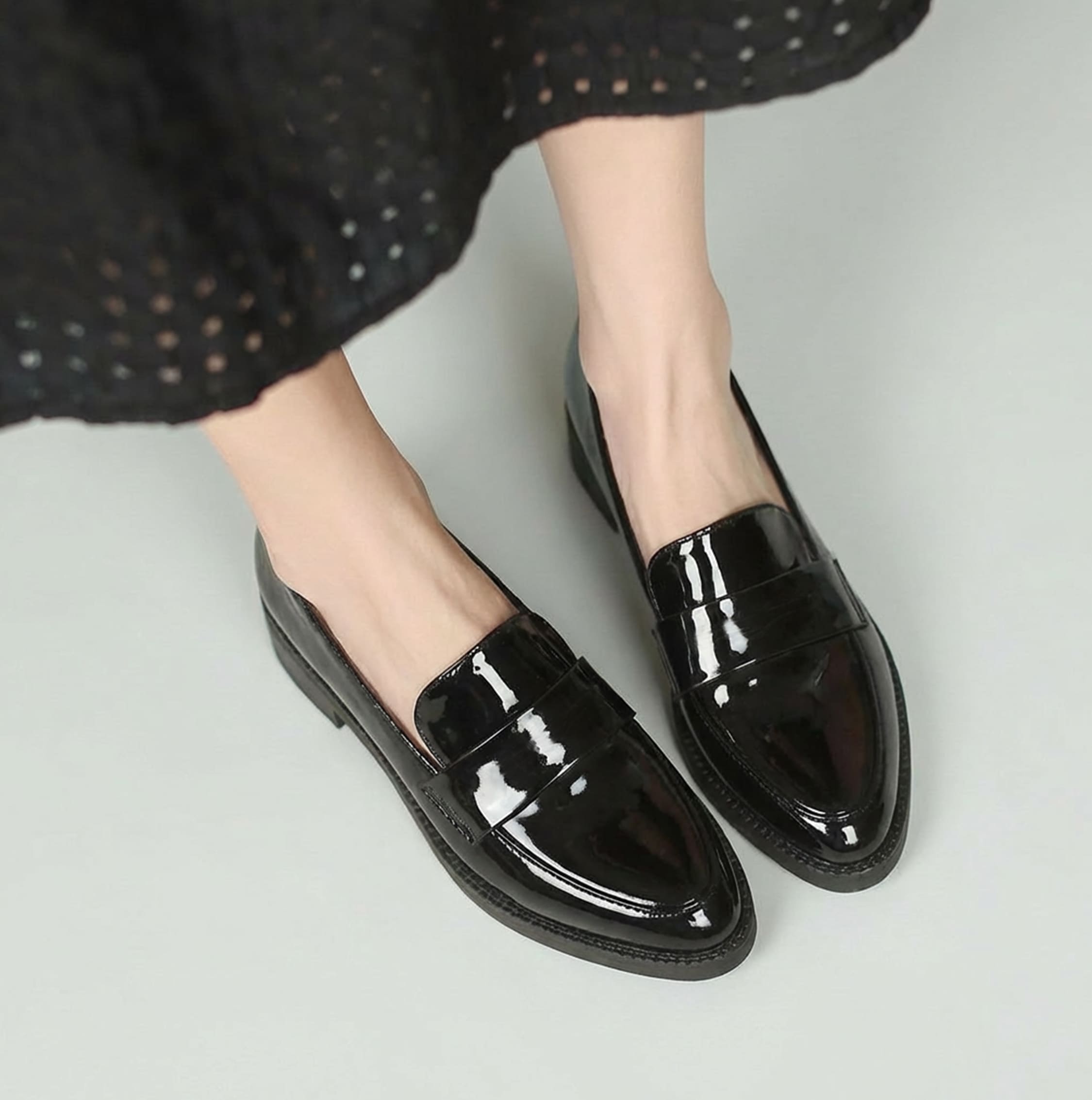 	コインローファー 上から見た図 シンプル トラッド ペニーローファー 学生から通勤まで