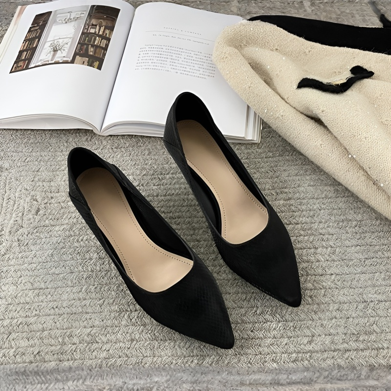 フレアヒール美脚パンプス