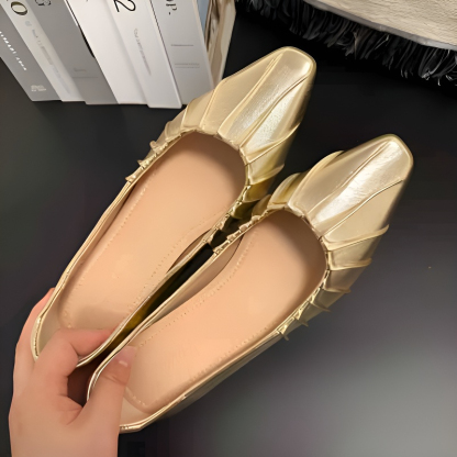 【インフルエンサー愛用】KENPOGEN インヒールギャザーパンプス ポインテッドトゥパンプス 4cmUP 幅広甲高 柔らか 晴雨兼用 疲れにくい 