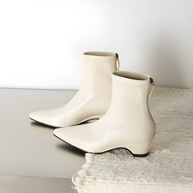 5cm美脚 ポインテッドトゥ ストレッチブーツ