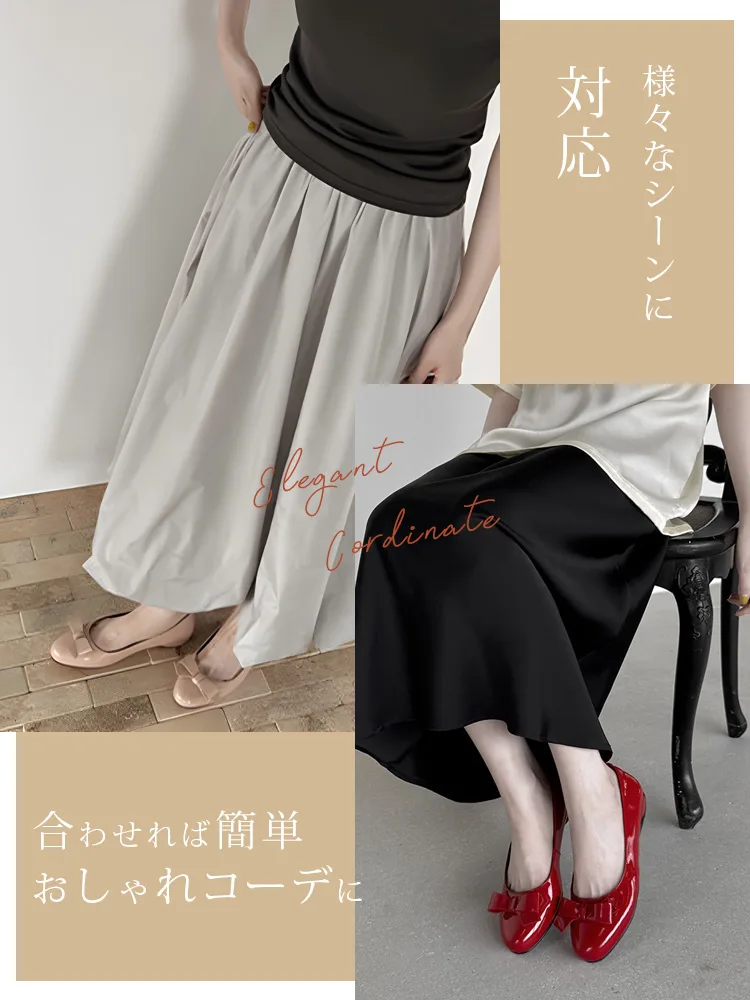 KENPOGEN インヒールパンプス エナメルシューズ ラウンドトゥ リボン付き 痛くない 脱げない