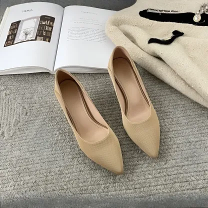 KENPOGEN 幅広ポインテッドトゥパンプス ピンヒール 幅広4E ゆったり 5.5cmUP 歩きやすい フォーマル