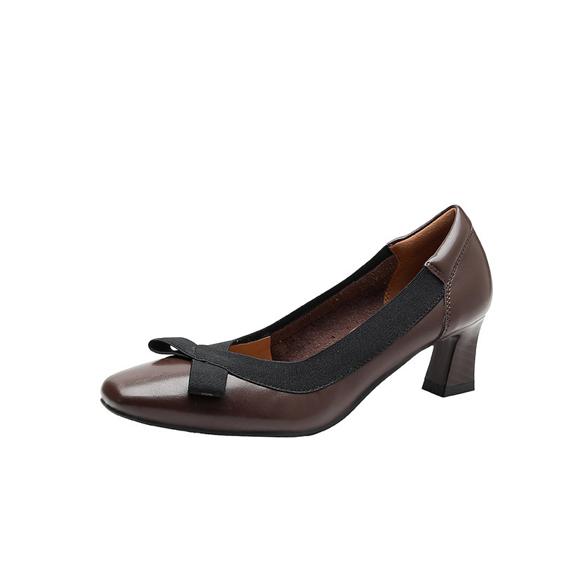 リボンモチーフ ハイヒールパンプス