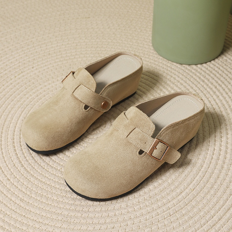 スエード調サボサンダル