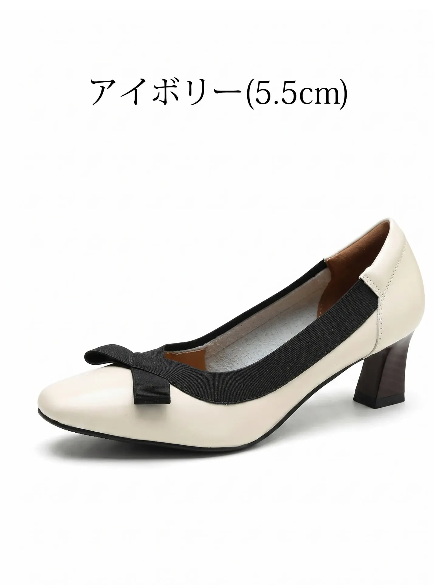 リボンモチーフ ハイヒールパンプス