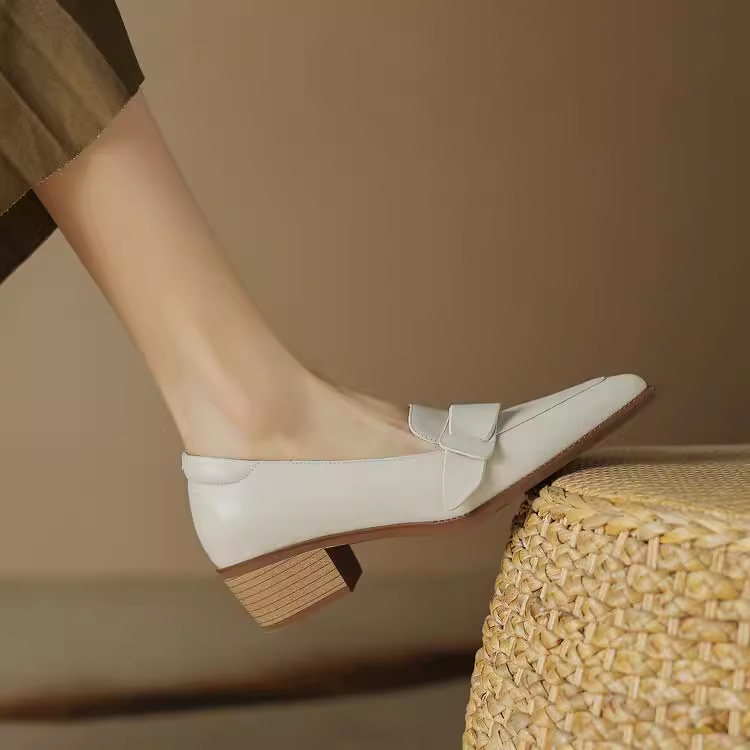 KENPOGEN ポインテッドトゥパンプス シープレザー ハンドメイド ベルト付き 4cmUP 歩きやすい 通勤