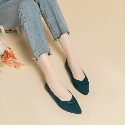 メッシュ ニットパンプス