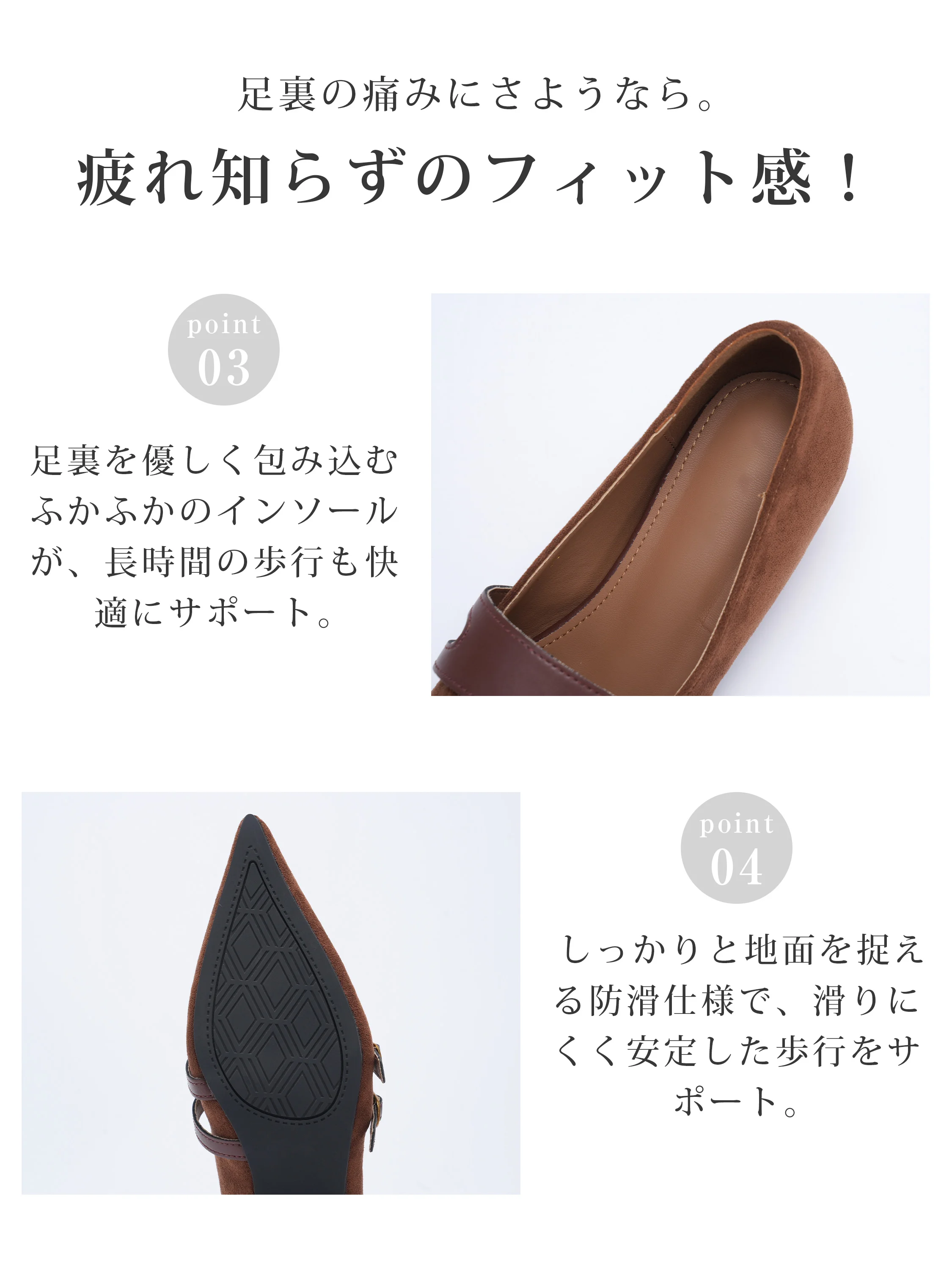 【大人レトロ】KENPOGEN ストラップパンプス レディース インヒール 4cmUP スエード ポインテッドトゥ 歩きやすい 通勤 オフィス デート