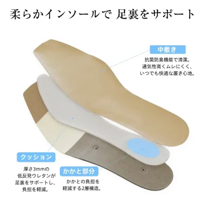 KENPOGEN バックルベルトローファー 3.5cmヒール 歩きやすい 走れる オフィス 通勤