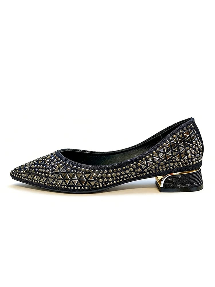 グリッターメッシュパンプス