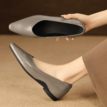 メタリック Vカット ウェッジソールパンプス