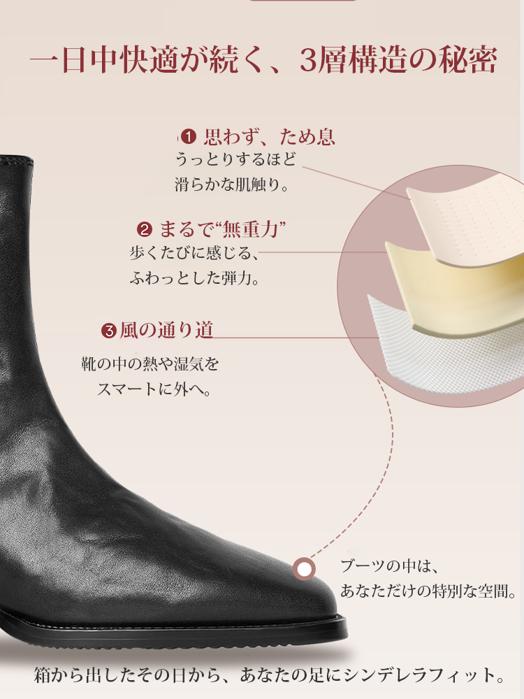 静音ヒール ストレッチブーツ