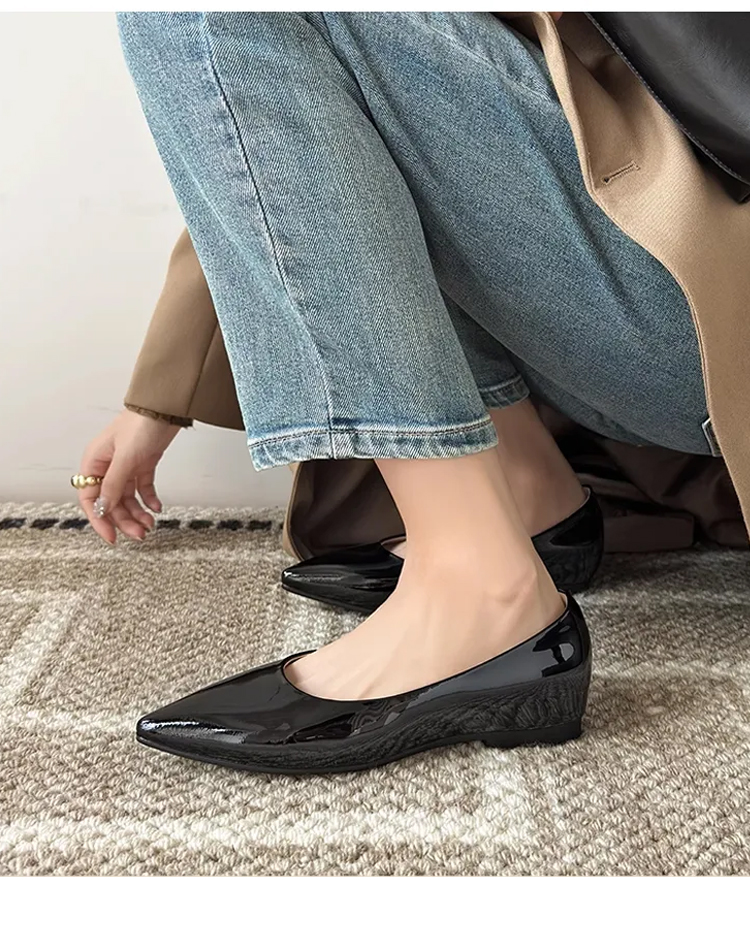 KENPOGEN 健歩源  ブラック　インヒールパンプス　5㎝ヒール