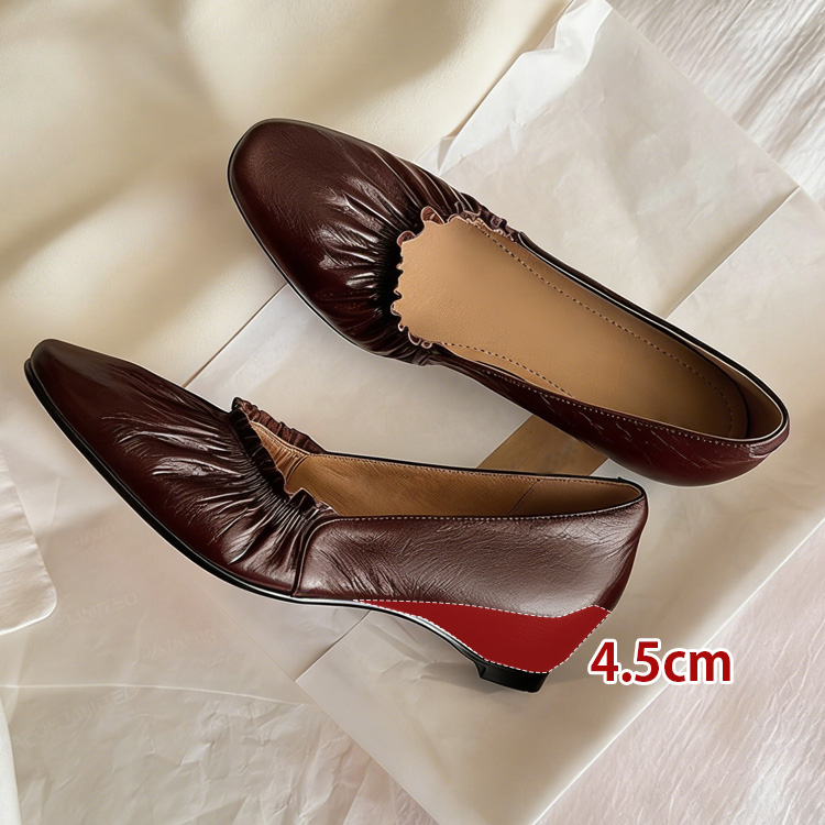 ソフトギャザー ウェッジソールパンプス