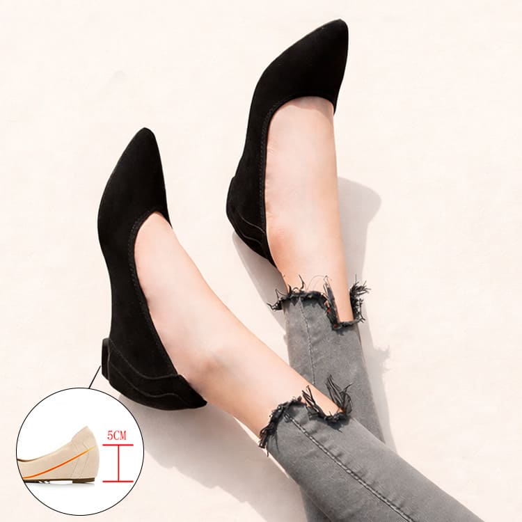 ポインテッドトゥ ウェッジソールパンプス