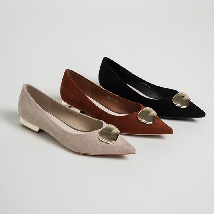 ゴールドプレート ポインテッドパンプス