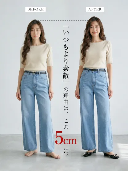 【上品なツヤ感で高見え】KENPOGEN バックルパンプス サイドオープン スクエアトゥ 5cmUP エナメル インヒール 痛くない 春夏 通勤 結婚式