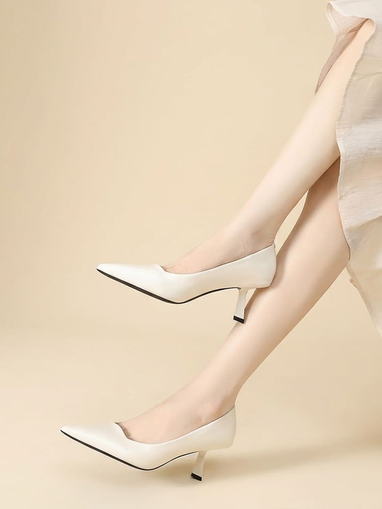 KENPOGEN ポインテッドトゥパンプス ピンヒール 6cmUP 柔らかい フォーマル 卒業式