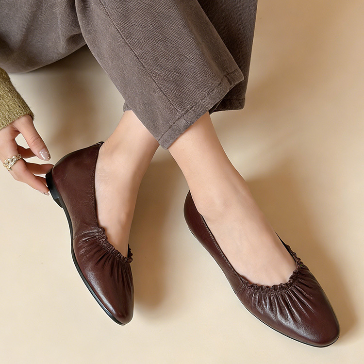 ソフトギャザー ウェッジソールパンプス