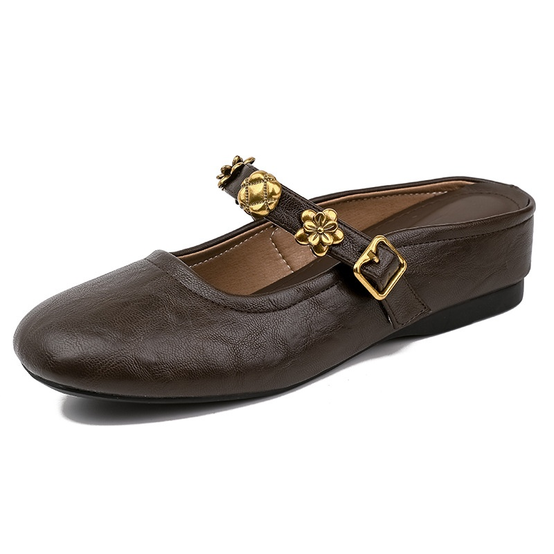 ベルト付き美脚ミュール