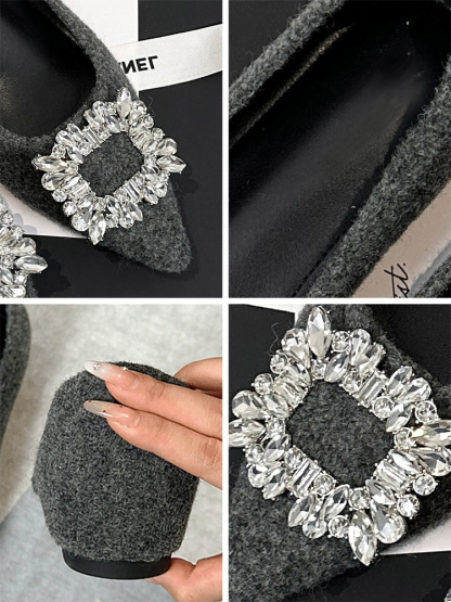 ビジューパンプス インヒール ポインテッドトゥ マルチアングル 詳細図