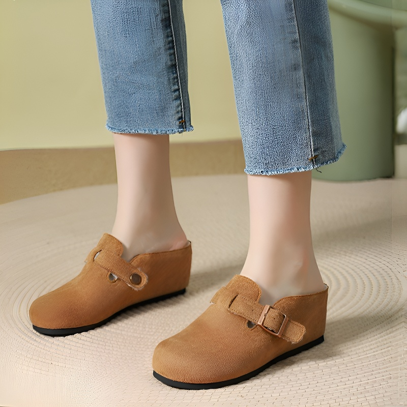 スエード調サボサンダル