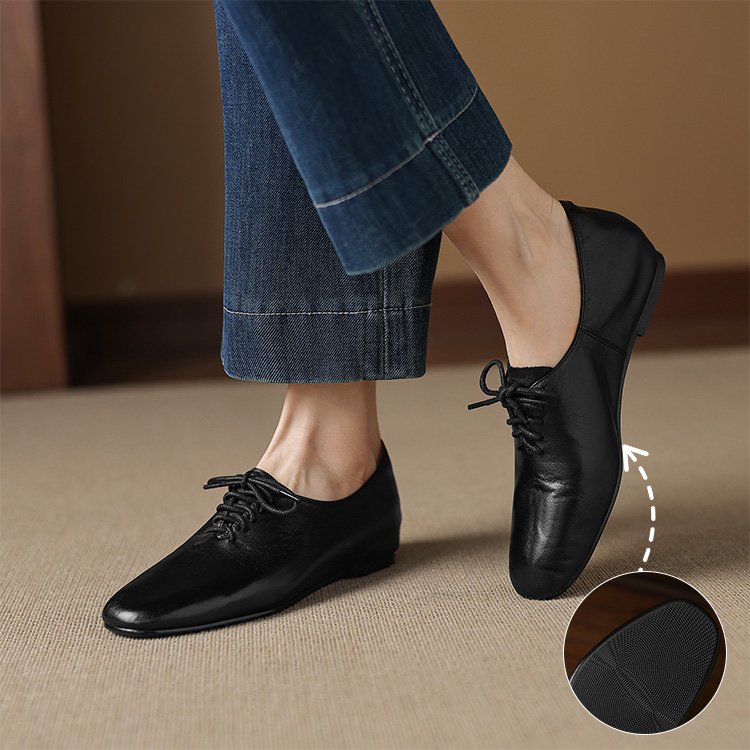 レトロスタイル 3cm美脚レースアップ