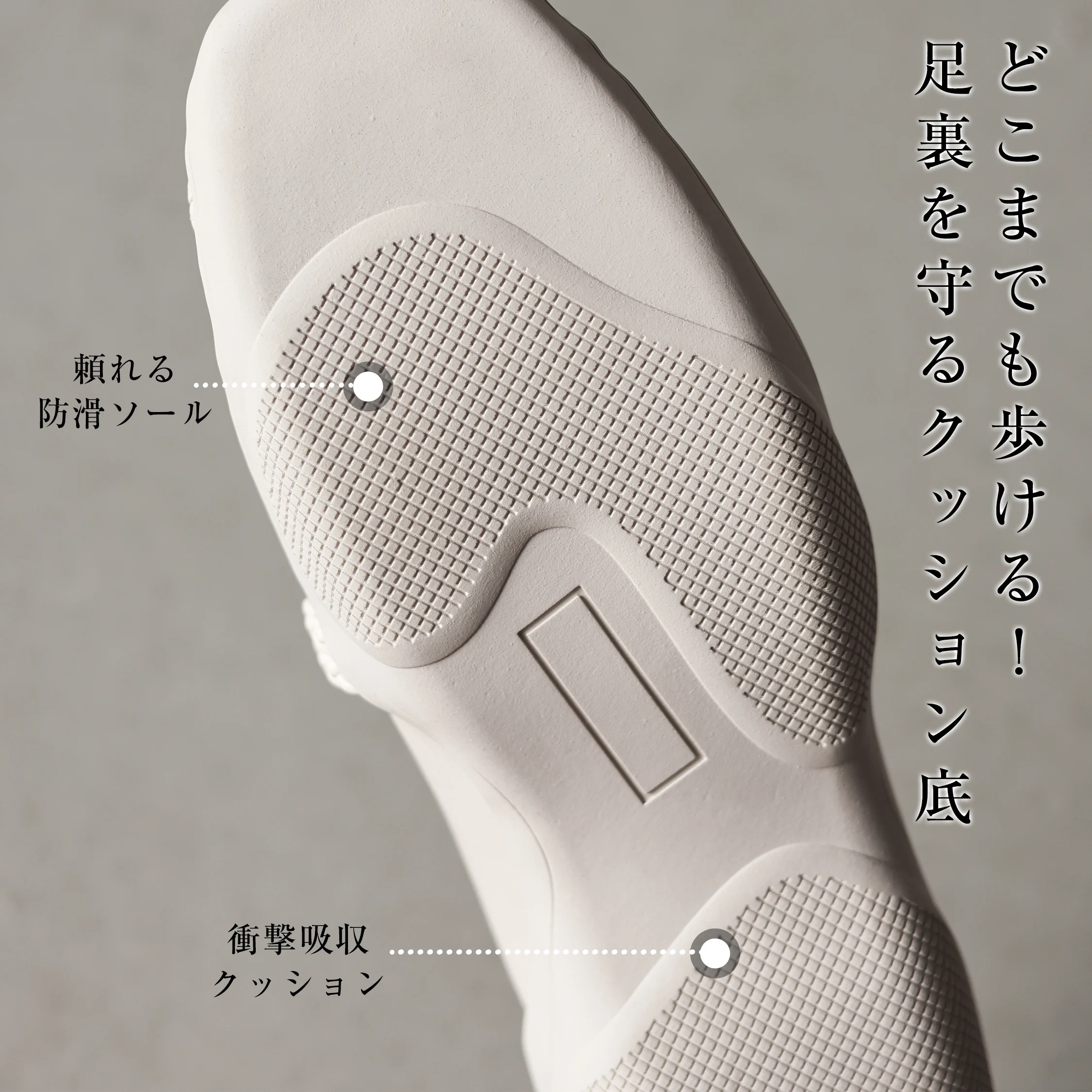 KENPOGEN 防滑ソール付き本革サンダル クッション性のある歩きやすいレディースシューズ