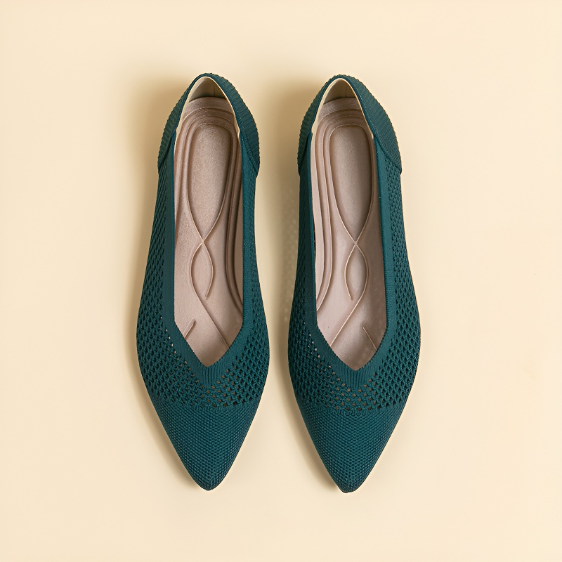 メッシュ ニットパンプス