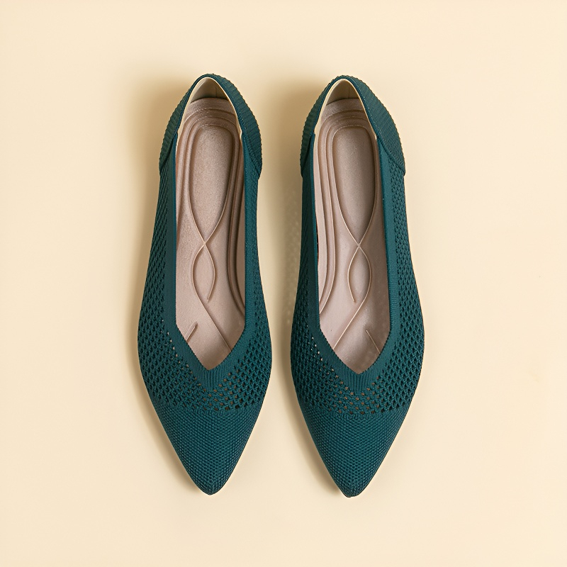 メッシュ ニットパンプス