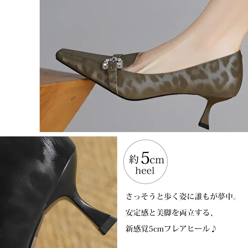 KENPOGEN バックルローファー 牛革 手作り 5cmUP スクエアトゥ 柔らかい 疲れにくい 通勤