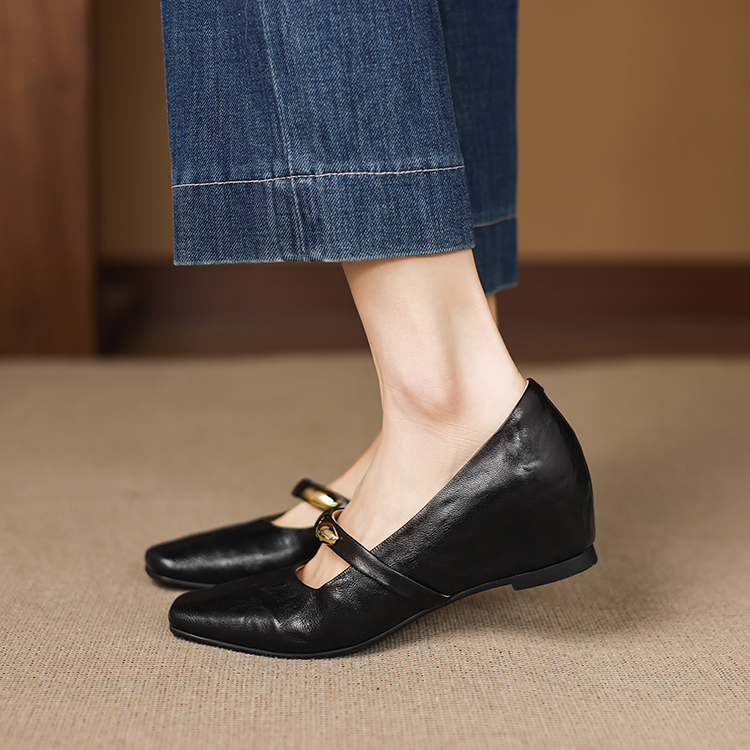 ウェッジソール 美脚メリージェーン