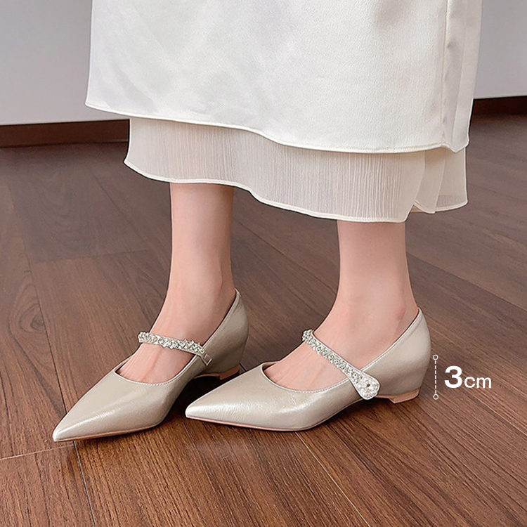 KENPOGEN メリージェーン靴 インヒールパンプス 3cmUP ポインテッドトゥ 歩きやすい セレモニー 通勤