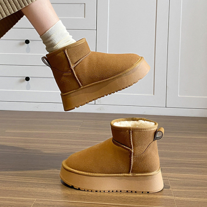 厚底ムートンブーツ