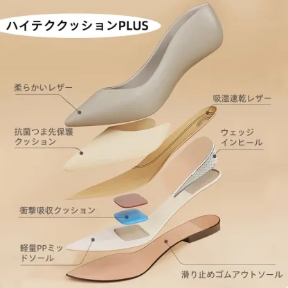 KENPOGEN メリージェーン靴 ポインテッドトゥパンプス インヒール 5cmUP 歩きやすい 通勤