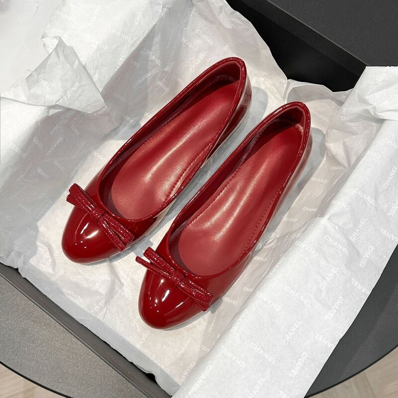 リボンモチーフ 5cm美脚バレエシューズ