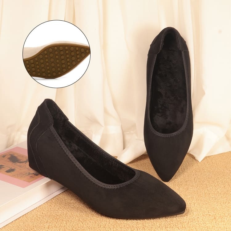 ポインテッドトゥ ウェッジソールパンプス